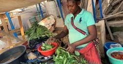 Mrs Adewale Arafat at her vegetable stall