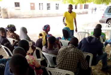 FAYODE program coordinator with Kwara Youth Farmers